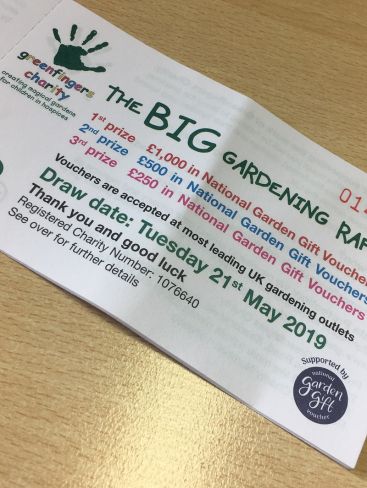 Greenfingers Charity announces Big Gardening Raffle with National Garden Gift Vouchers