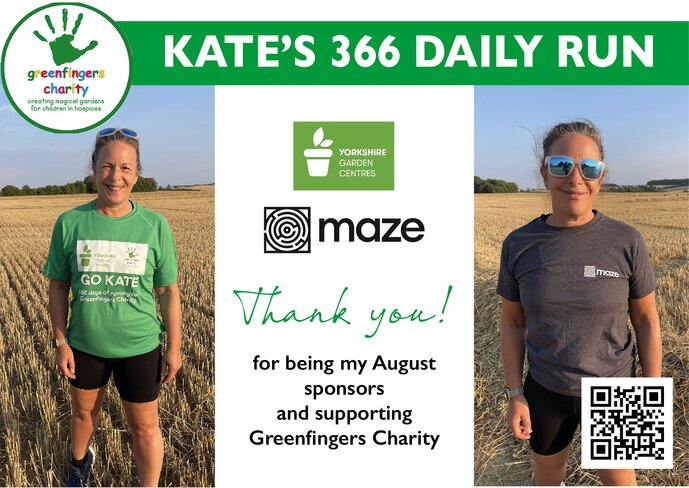 Kate's 366 challenge reaches 7 month milestone and over £14k raised