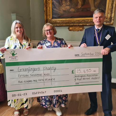 The Sandringham Association of Royal Warrant Holders raises over £15,000 for Greenfingers Charity